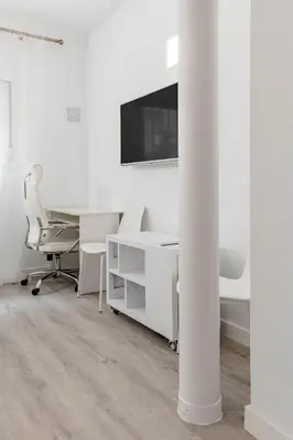 Una televisión o centro de entretenimiento en Charming Studio Avenida América
