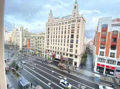 Vista general de Madrid o vista desde el apartamento