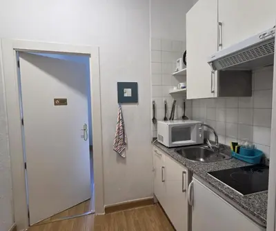 Una cocina o zona de cocina en Apartamento en Gran Vía de Madrid 45 4