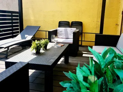 Plano de Ático con terraza en el centro de Madrid