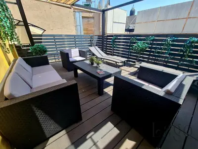 Un balcón o terraza de Ático con terraza en el centro de Madrid