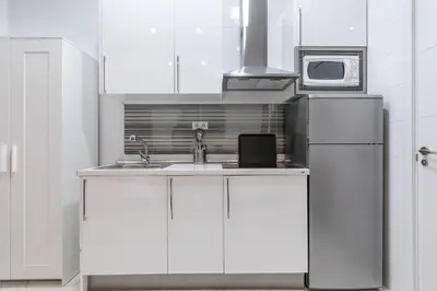Una cocina o zona de cocina en Acogedor estudio en la Calle Encomienda