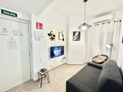 Una televisión o centro de entretenimiento en Centro Ronda de Segovia Aparment