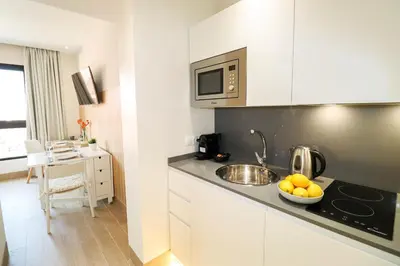 Una cocina o zona de cocina en Studios Cielo Madrid