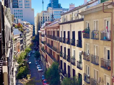 Vista general de Madrid o vista desde el apartamento