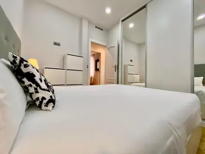Cama o camas de una habitación en Charming Atocha II - Estancias temporales