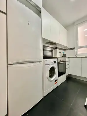 Una cocina o zona de cocina en Charming Atocha II - Estancias temporales