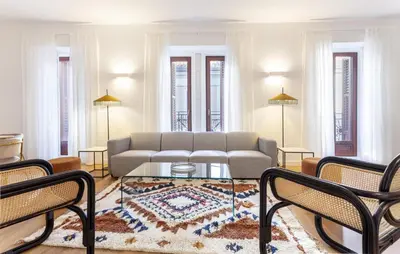 Zona de estar de Cibeles Luxe in Madrid