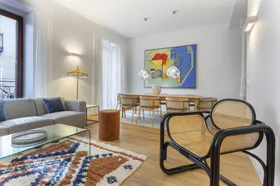 Zona de estar de Cibeles Luxe in Madrid