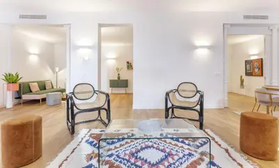 Zona de estar de Cibeles Luxe in Madrid