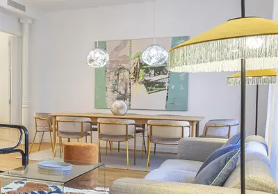 Zona de estar de Cibeles Luxe in Madrid