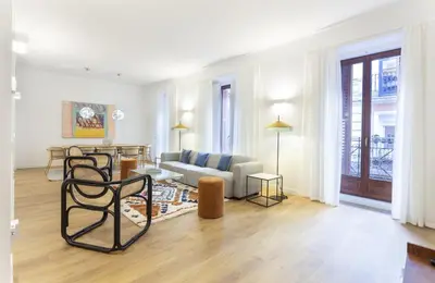 Zona de estar de Cibeles Luxe in Madrid