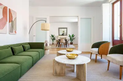 Zona de estar de Cibeles Luxe in Madrid