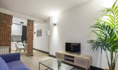 Una televisión o centro de entretenimiento en Apartamento Atocha II en Madrid