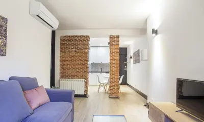 Una televisión o centro de entretenimiento en Apartamento Atocha II en Madrid