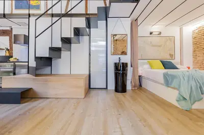 Cama o camas de una habitación en Waou Los Austrias III - Alquiler Corta Duración