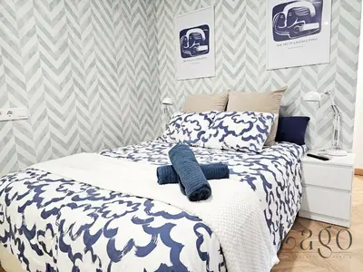 Cama o camas de una habitación en Estudio con Wifi y AC en Centro Sol y Gran via