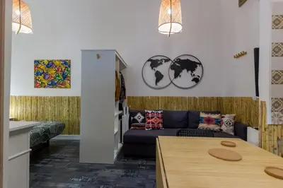 Zona de estar de Social - kitchen home - apartment Madrid