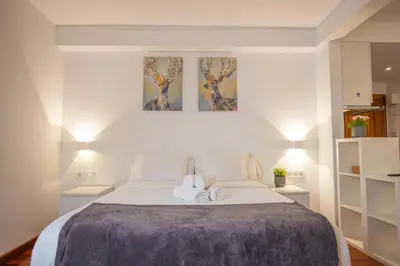 Cama o camas de una habitación en Edificio Leganitos