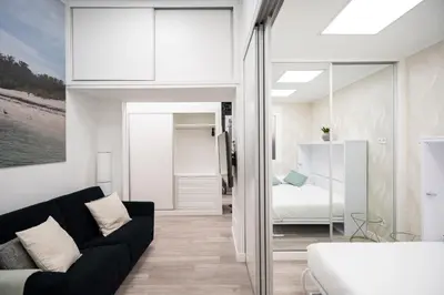 Cama o camas de una habitación en Moncloa Apartment