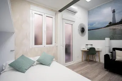 Cama o camas de una habitación en Moncloa Apartment