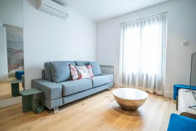 Zona de estar de Smartr Madrid Gran Via Apartments