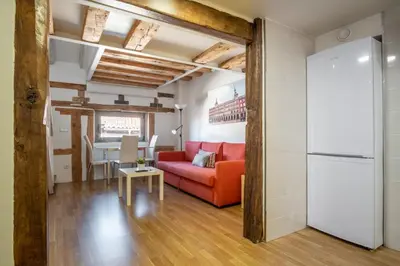 Una cocina o zona de cocina en Central apt with 2 single bedrooms - Plaza Mayor