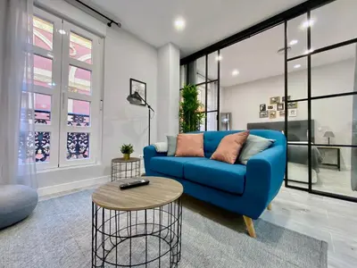 Zona de estar de Madrid Styles - Apartamento de 1 dormitorio