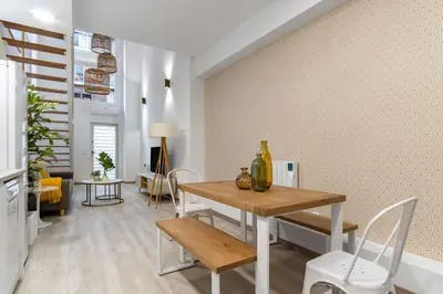 Zona de estar de Modern Refurbished-1Bed 1.5Baths-DeliciasAtocha
