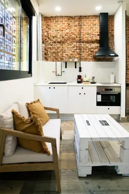 Una cocina o zona de cocina en Bernabéu Business & Stay