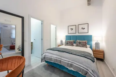 Cama o camas de una habitación en Apartamento con estilo en la Elipa