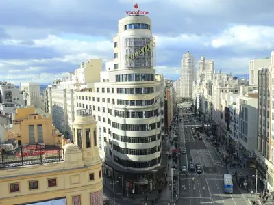 Vista general de Madrid o vista desde el apartamento