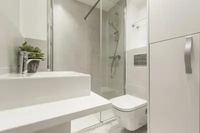 Un baño de Modern and bright studio – Salamanca