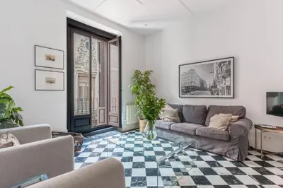 Zona de estar de Stylish centric- 2Bd 2Bth -city center