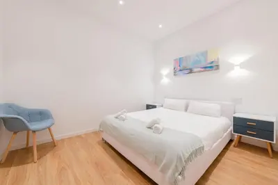 Cama o camas de una habitación en Bright and elegant 3Dorm 2Bath - La Latina