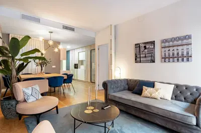 Zona de estar de Bright Stylish-3Bedrooms 2Baths- Salamanca
