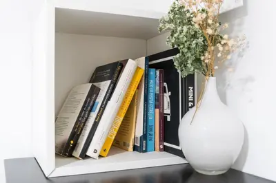 Biblioteca en el apartamento