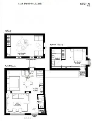 Plano de Stylish renovated apt - 2BD2BTH -Chamberí