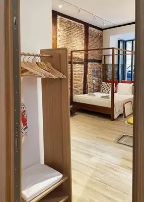 Cama o camas de una habitación en Apartamento Opera Suite Carmen Palacio Real Luxury Studio