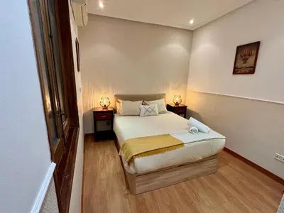 Cama o camas de una habitación en Apartamento a dos pasos de la Plaza Mayor