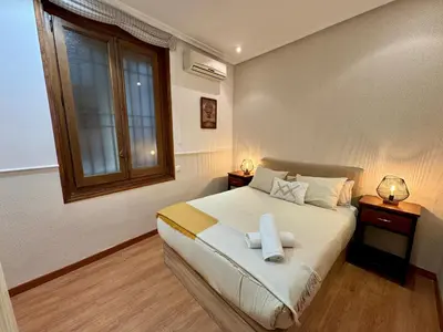 Cama o camas de una habitación en Apartamento a dos pasos de la Plaza Mayor