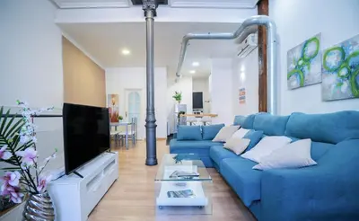 Una televisión o centro de entretenimiento en Apartamento Palacio Real de Madrid, histórico