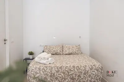 Cama o camas de una habitación en Santa Maria de la cabeza2 Apartments