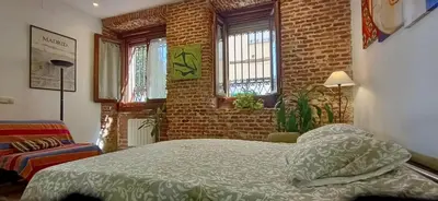 Cama o camas de una habitación en Apartamento Lavapies al lado del Rastro
