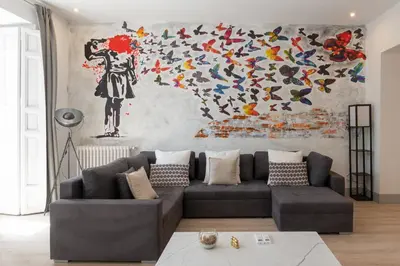 Zona de estar de Exclusive BANKSY DOWNTOWN, by MONARO*****