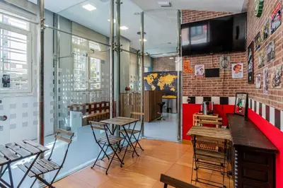 Una cocina o zona de cocina en Hostel Center Madrid