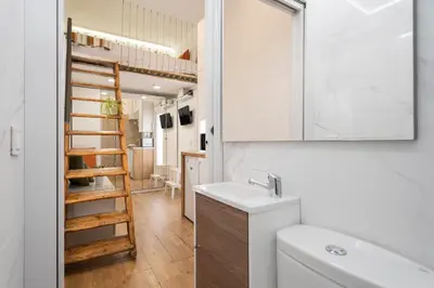 Un baño de Estudio acogedor para 1-2 personas. WIFI L.CABRERA