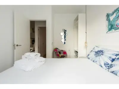 Cama o camas de una habitación en Apartamento 3 Habs enfrente de Atocha Mendez3º