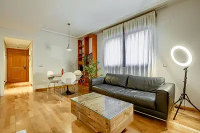 Zona de estar de Apartamento en Chamberí con piscina - Lovely apartment in the City Center with swimming pool