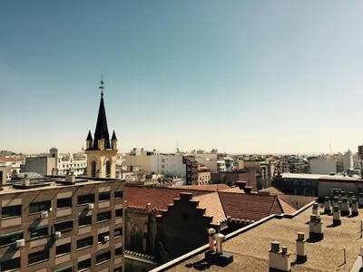 Vista general de Madrid o vista desde el apartamento
